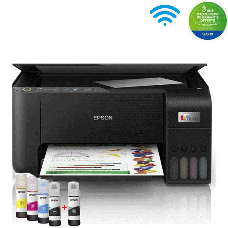Imprimante Epson EcoTank L3251 Multifonction 3en1 à Réservoir Intégré Couleur A4 Wifi (C11CJ67409) en Tunisie