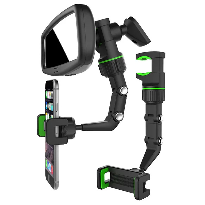 Support Téléphone Avec Rétroviseur Mobile Noir En Tunisie