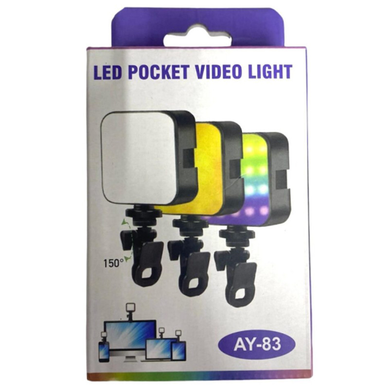 Lampe vidéo De Poche Led RGB AY-83 Noir En Tunisie