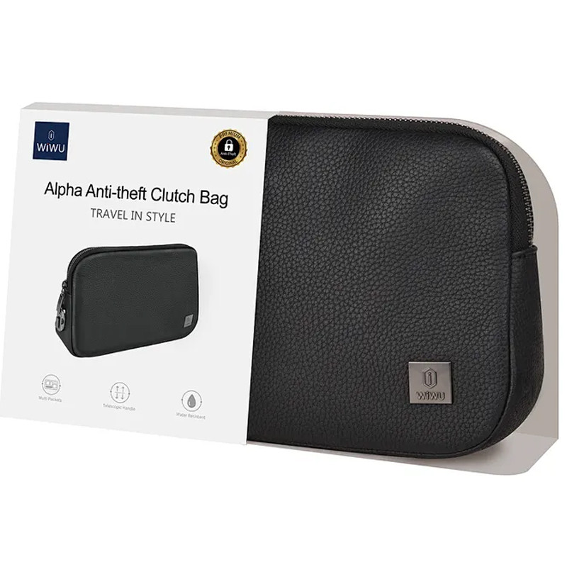 Sac Pochette à verrouillage d’empreintes Wiwu Noir En Tunisie