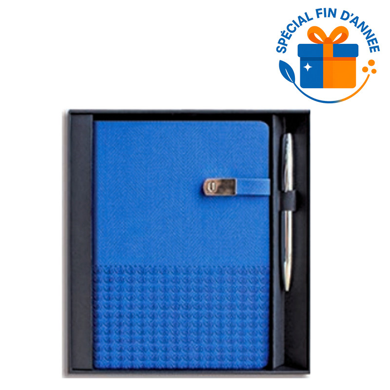Coffret Agenda Aster SFA 5535 + Stylo Bleu en Tunisie