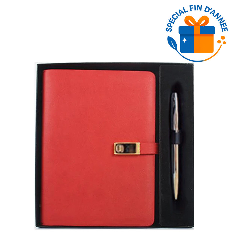 Coffret Bloc Notes Esmerald SFA 5536 + Stylo Rouge en Tunisie