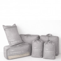 Set De 5 Pieces De Rangement Pour Voyage Gris en Tunisie