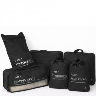 Set De 5 Pieces De Rangement Pour Voyage Noir en Tunisie