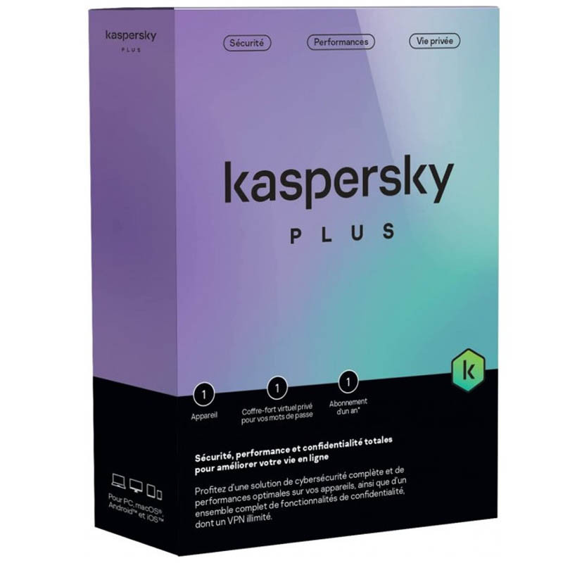 Antivirus kaspersky Plus 25FFP 5 Postes 1an en Tunisie