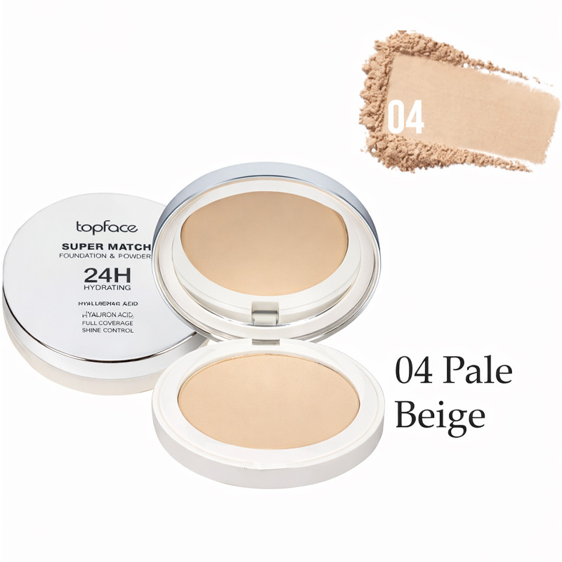 Topface Fond de Teint Poudre Compact Super Match 24H N°004 Pale Beige en Tunisie