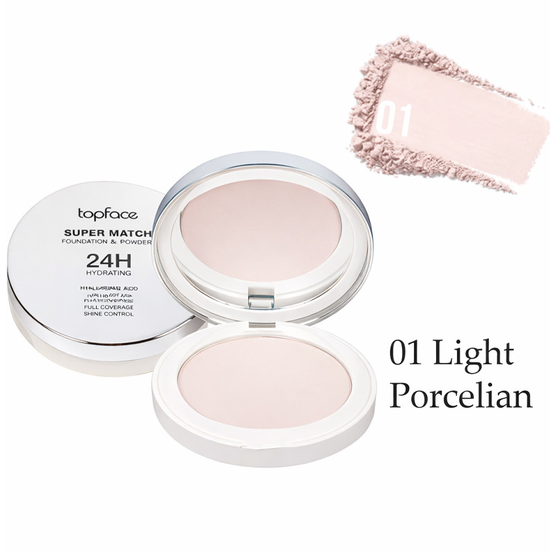 Topface Fond de Teint Poudre Compact Super Match 24H N°001 Light Porcelain en Tunisie