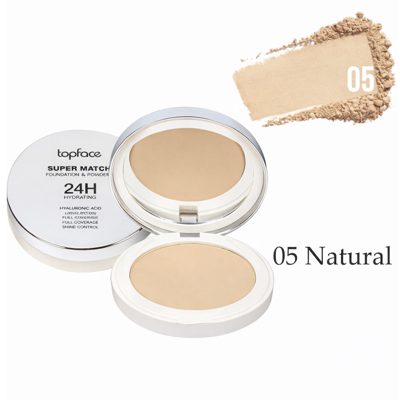 Topface Fond de Teint Poudre Compact Super Match 24H N°005 Natural en Tunisie