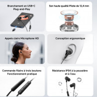 Écouteurs Filaire Xiaomi Type-C Noir En Tunisie