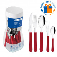 Set De 20 Couverts De Table Tramontina Leme - Rouge