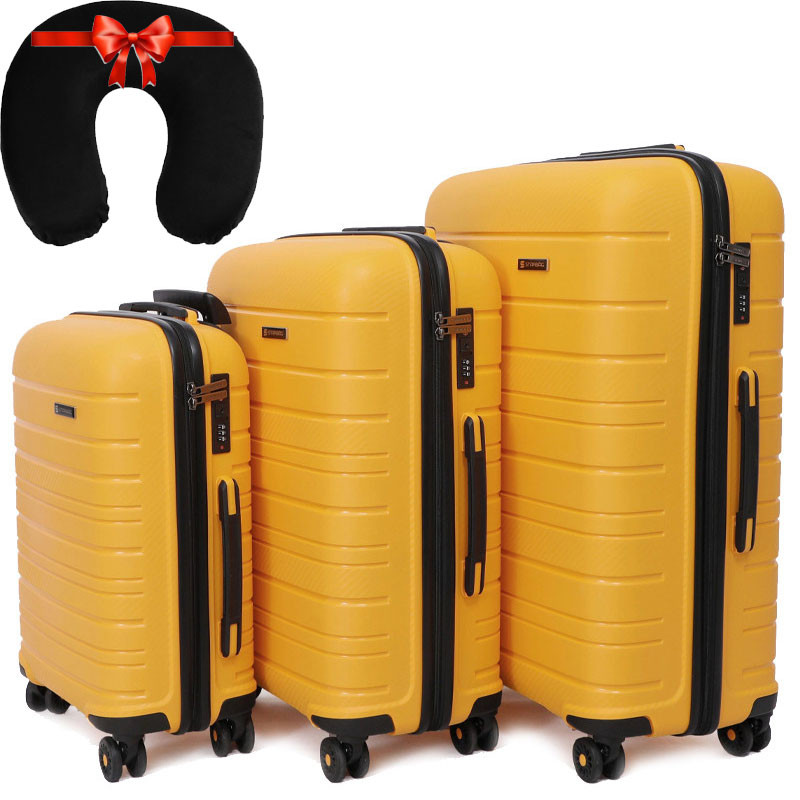Set De 3 Valises Incassable Starbag Jaune & Noir en Tunisie