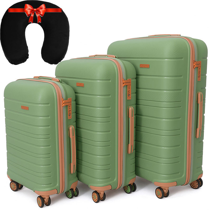 Set De 3 Valises Incassable Starbag Vert & Saumon en Tunisie