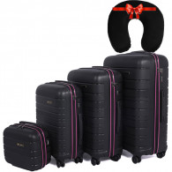 Set De 4 Valises Incassable Starbag Noir & Rose en Tunisie
