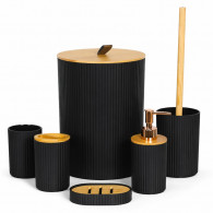 Série Salle De Bain 7 Pièces En Plastique Rond Noir En Tunisie