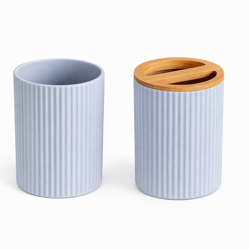 Série Salle De Bain 7 Pièces En Plastique Rond Gris En Tunisie