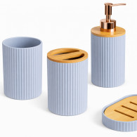 Série Salle De Bain 7 Pièces En Plastique Rond Gris En Tunisie