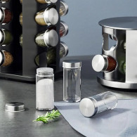 Set Portes Épices 8 Pièces En Verre avec Support Rotative  En Tunisie