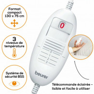Housse Chauffante Compact Beurer TS19 Blanc en Tunisie