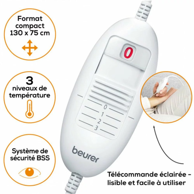 Housse Chauffante Compact Beurer TS19 Blanc en Tunisie