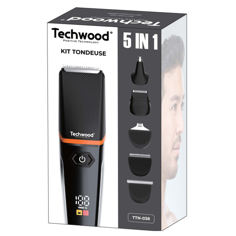 Tondeuse Rechargeable 5en1 Techwood TTN-038 Noir