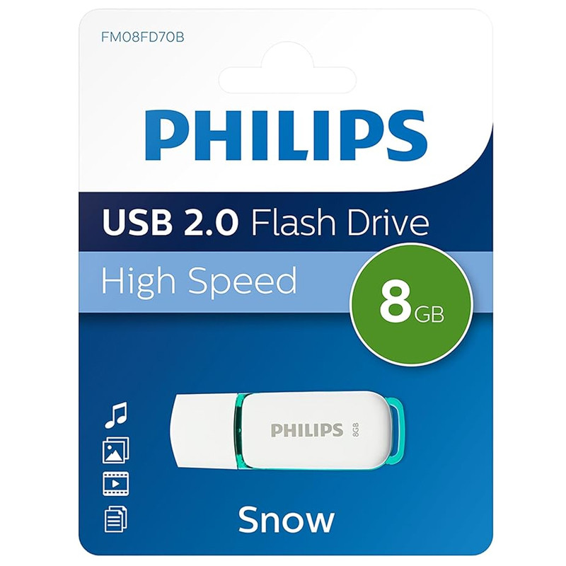 Clé USB Philips Snow 8Go USB 2.0 Blanc En Tunisie