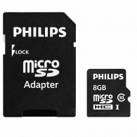 Carte Mémoire Philips Micro SD HC 8Go Classe 10 Avec Adaptateur En Tunisie