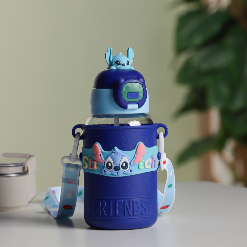 Gourde D'eau Avec Paille Et Sangle 550ML Bleu en Tunisie