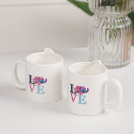 Set De 2 Mugs Couple 350ML En Céramique En Tunisie