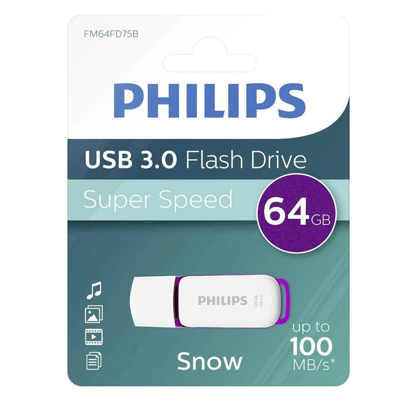 Clé USB Philips Snow 64Go USB 3.0 Blanc En Tunisie