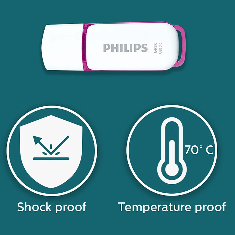 Clé USB Philips Snow 64Go USB 3.0 Blanc En Tunisie