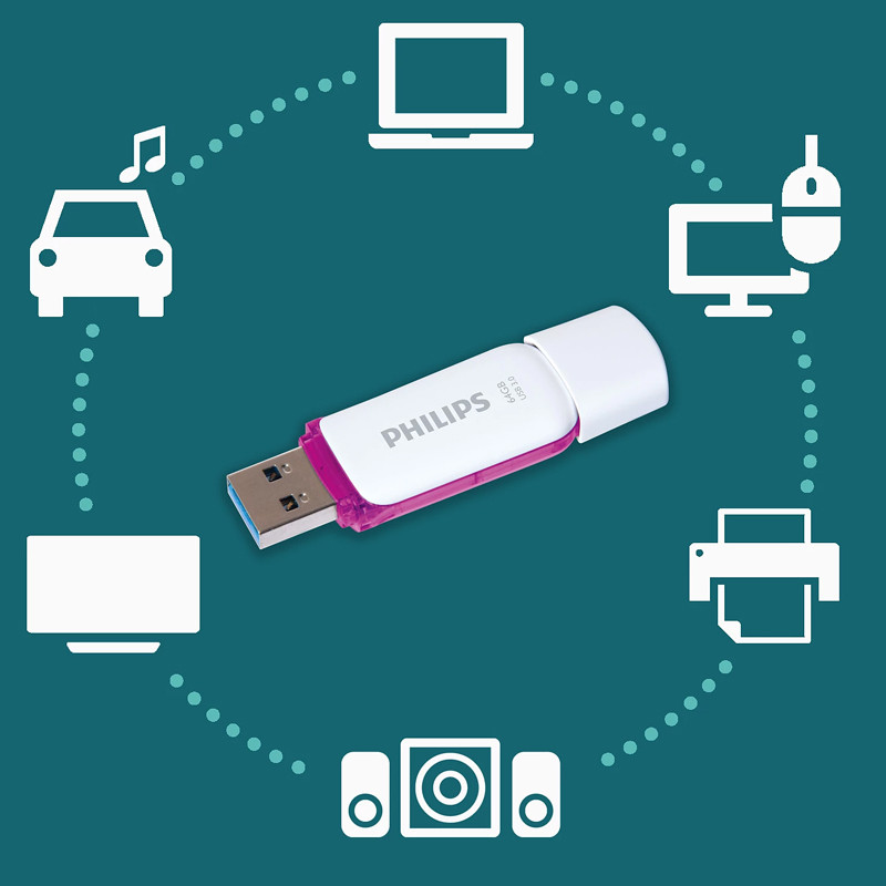 Clé USB Philips Snow 64Go USB 3.0 Blanc En Tunisie