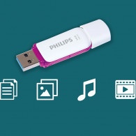 Clé USB Philips Snow 64Go USB 3.0 Blanc En Tunisie