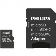 Carte Mémoire Philips Micro SD HC 32Go Classe 10 Avec Adaptateur En Tunisie