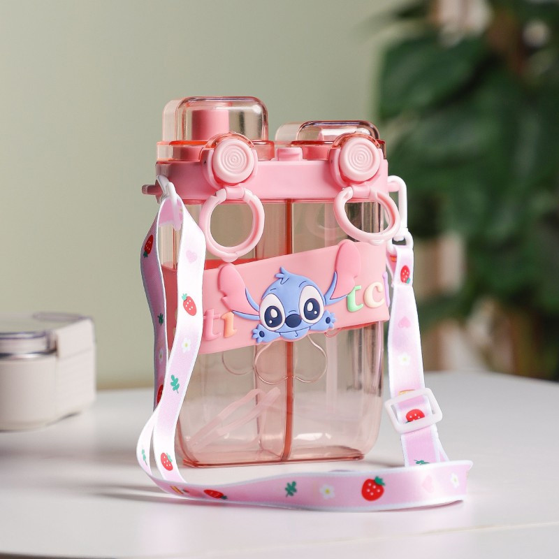 Gourde D'eau Double Compartiment avec Sangle Rose en Tunisie