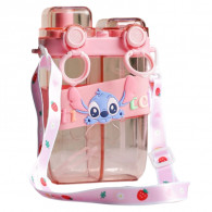 Gourde D'eau Double Compartiment avec Sangle Rose en Tunisie