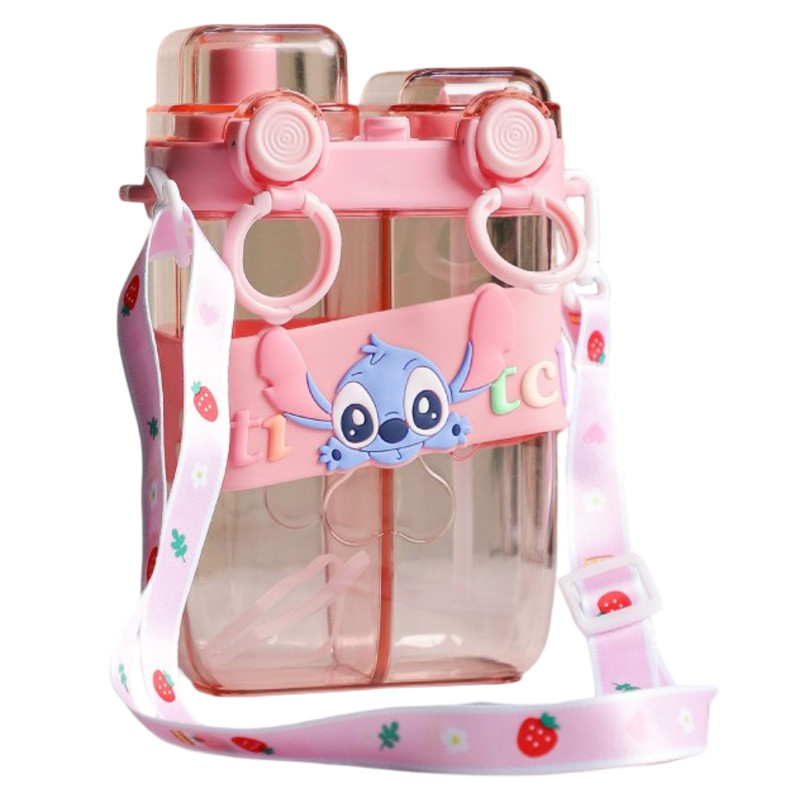 Gourde D'eau Double Compartiment avec Sangle Rose en Tunisie