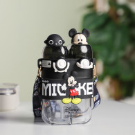 Gourde D'eau Double Compartiment Enfant 780ML Noir en Tunisie