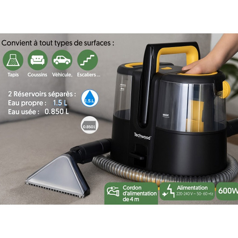 Aspirateur Injecteur Extracteur Techwood TAN-6033 600W Noir en Tunisie