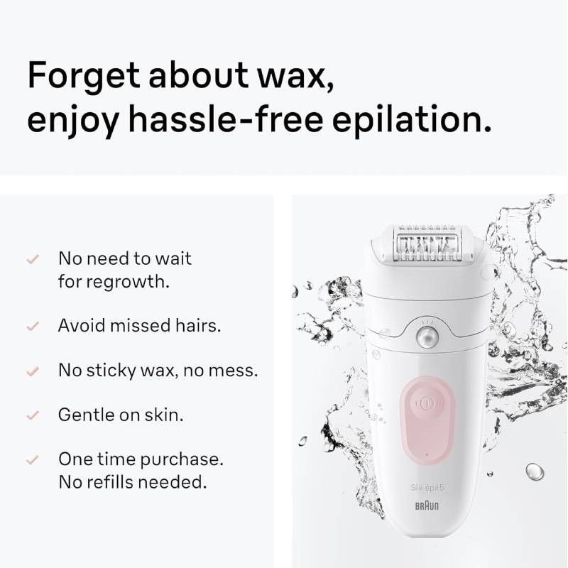 Epilateur Braun Silk Epil 5 SE5-011 Pour Visage et Corps Blanc