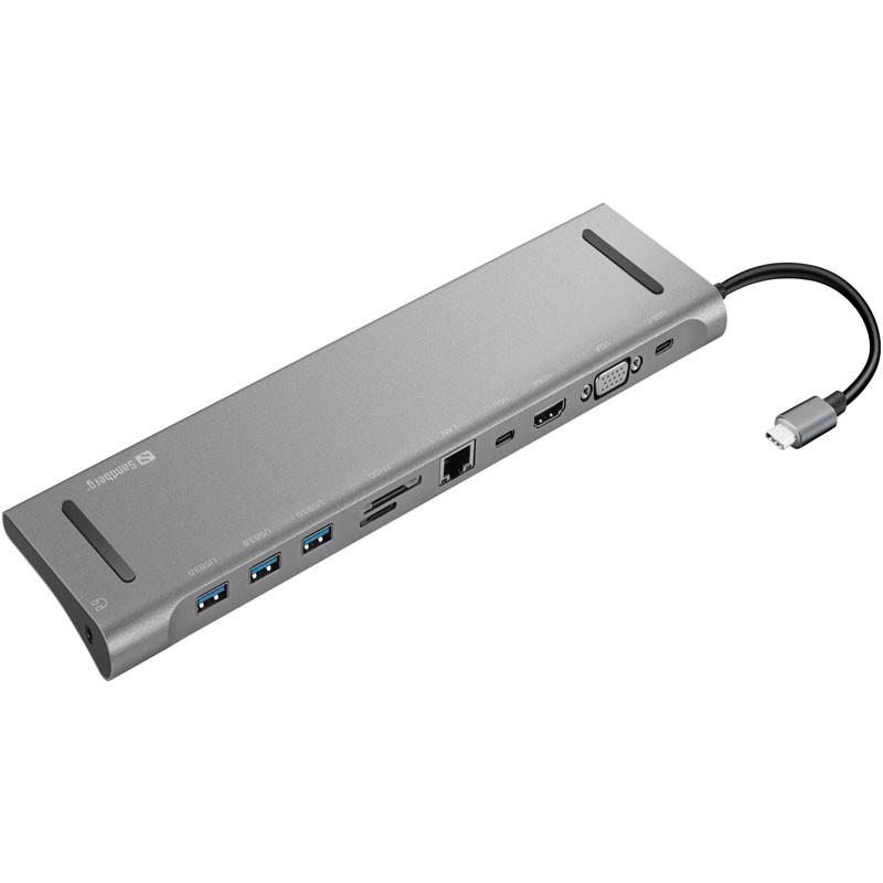 Station d'Accueil Sandberg 136-31 USB-C 10 En 1 Gris En Tunisie