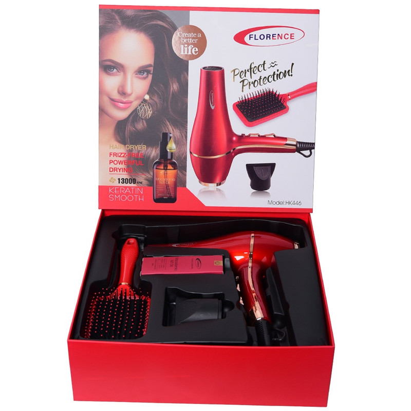 Sèche Cheveux Professionnel Florence HK446 2200W Rouge En Tunisie