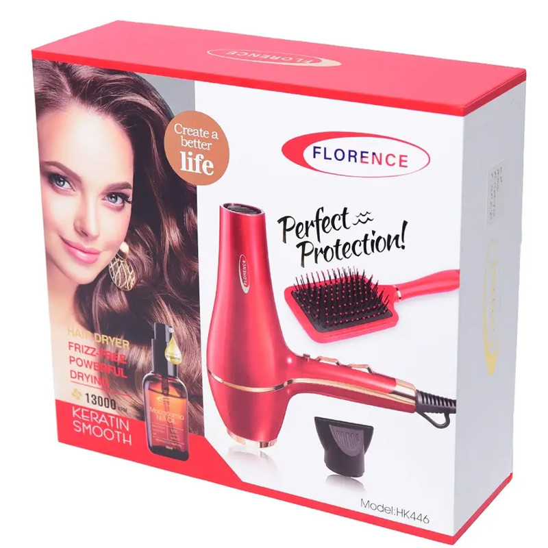 Sèche Cheveux Professionnel Florence HK446 2200W Rouge En Tunisie