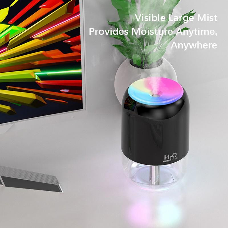 Mini Humidificateur d'Air HUM-988 USB 200ml Noir en Tunisie