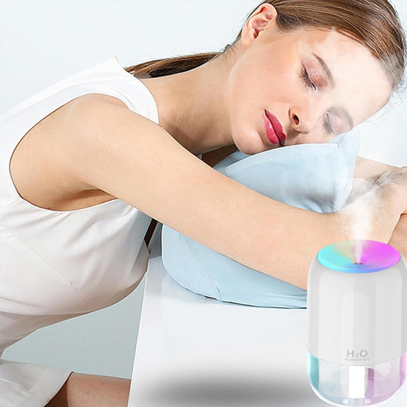 Mini Humidificateur d'Air HUM-988 USB 200ml Blanc en Tunisie