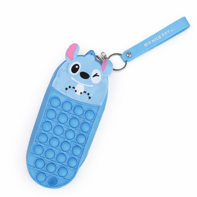 Trousse Pop It En Silicone Motif Stitch Bleu En Tunisie