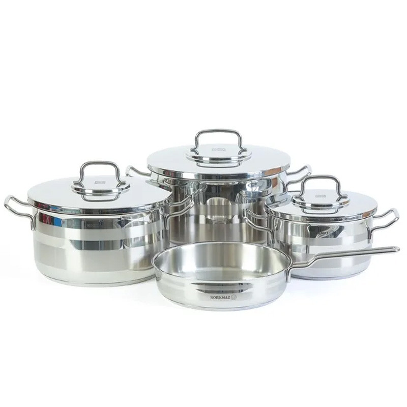 Batterie de Cuisine Korkmaz Astra A2054 7 Pièces Inox en Tunisie