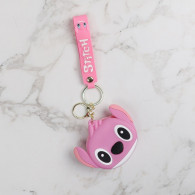 Sac Porte-clés Stitch en Silicone avec Mini Pochette Rose En Tunisie