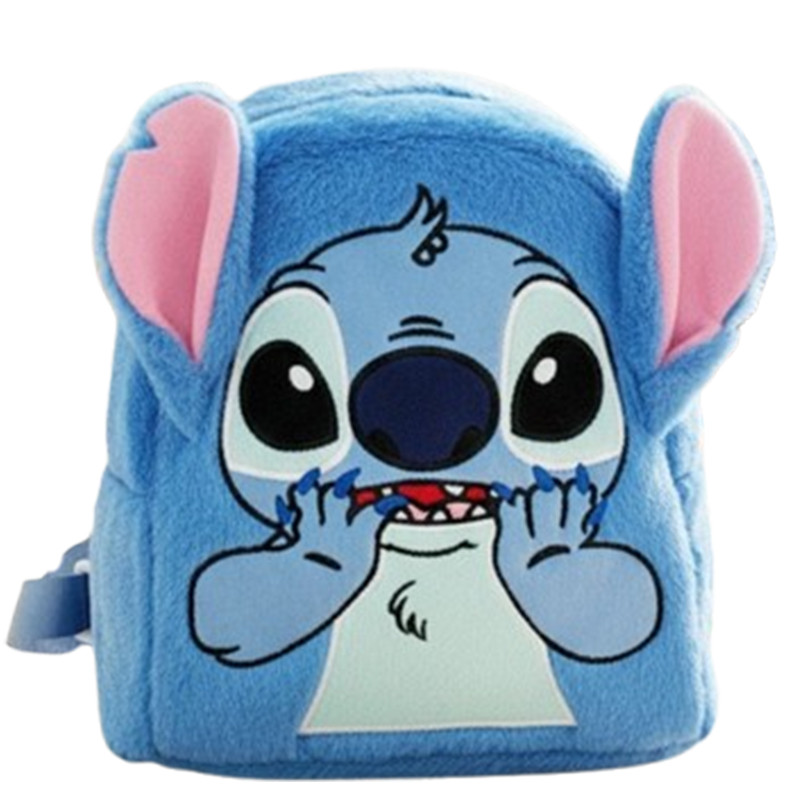 Sac à Dos Stitch En Peluche Douce Bleu En Tunisie