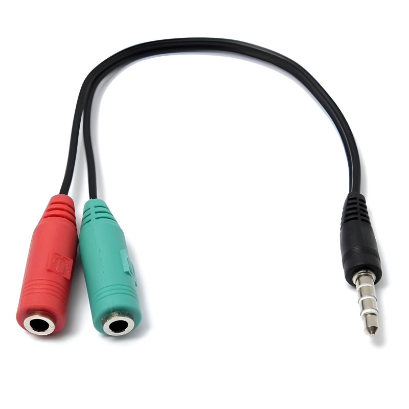 Câble Audio Jack Male Vers Jack Femelle Pour Casque Noir en Tunisie