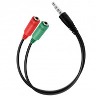 Câble Audio Jack Male Vers Jack Femelle Pour Casque Noir en Tunisie